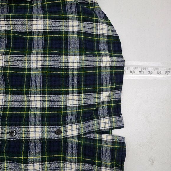 L.L.Bean traditional fit green plaid button down shirt flannel 228061 mens 2XL - Picture 6 of 8